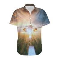 Thumbnail for Airplane Flying Over Runway Designed 3D Shirts