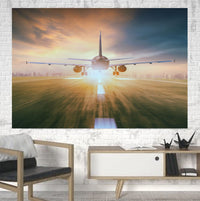 Thumbnail for Airplane Flying Over Runway Printed Canvas Posters (1 Piece) Aviation Shop 