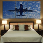 Airplane From Below Printed Canvas Posters (3 Pieces) Aviation Shop 
