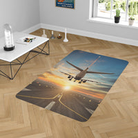 Thumbnail for Airplane over Runway Towards the Sunrise Designed Carpet & Floor Mats