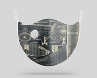 Thumbnail for Airplanes Fuselage & Details Designed Face Masks