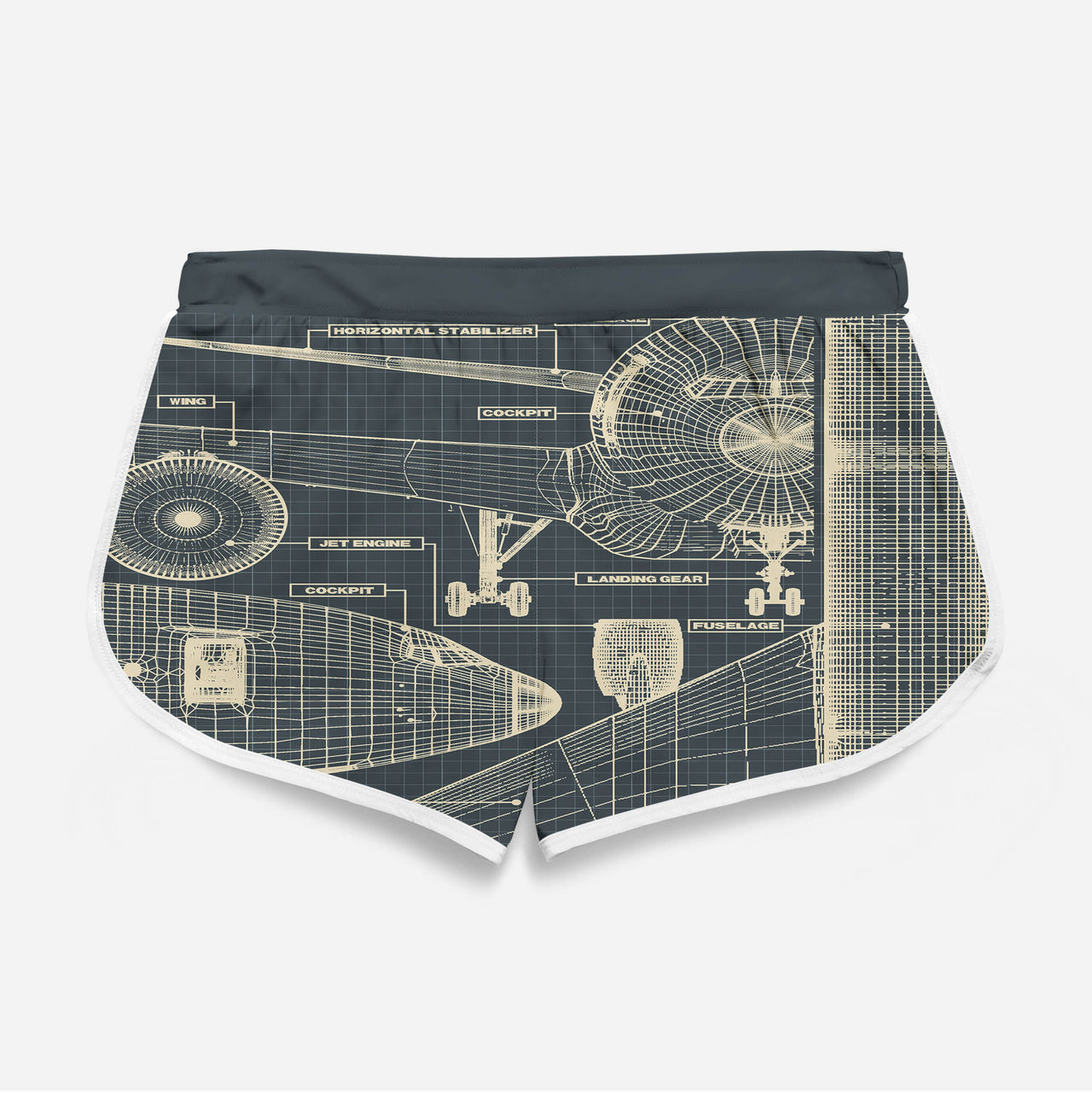 Airplanes Fuselage & Details Designed Women Beach Style Shorts