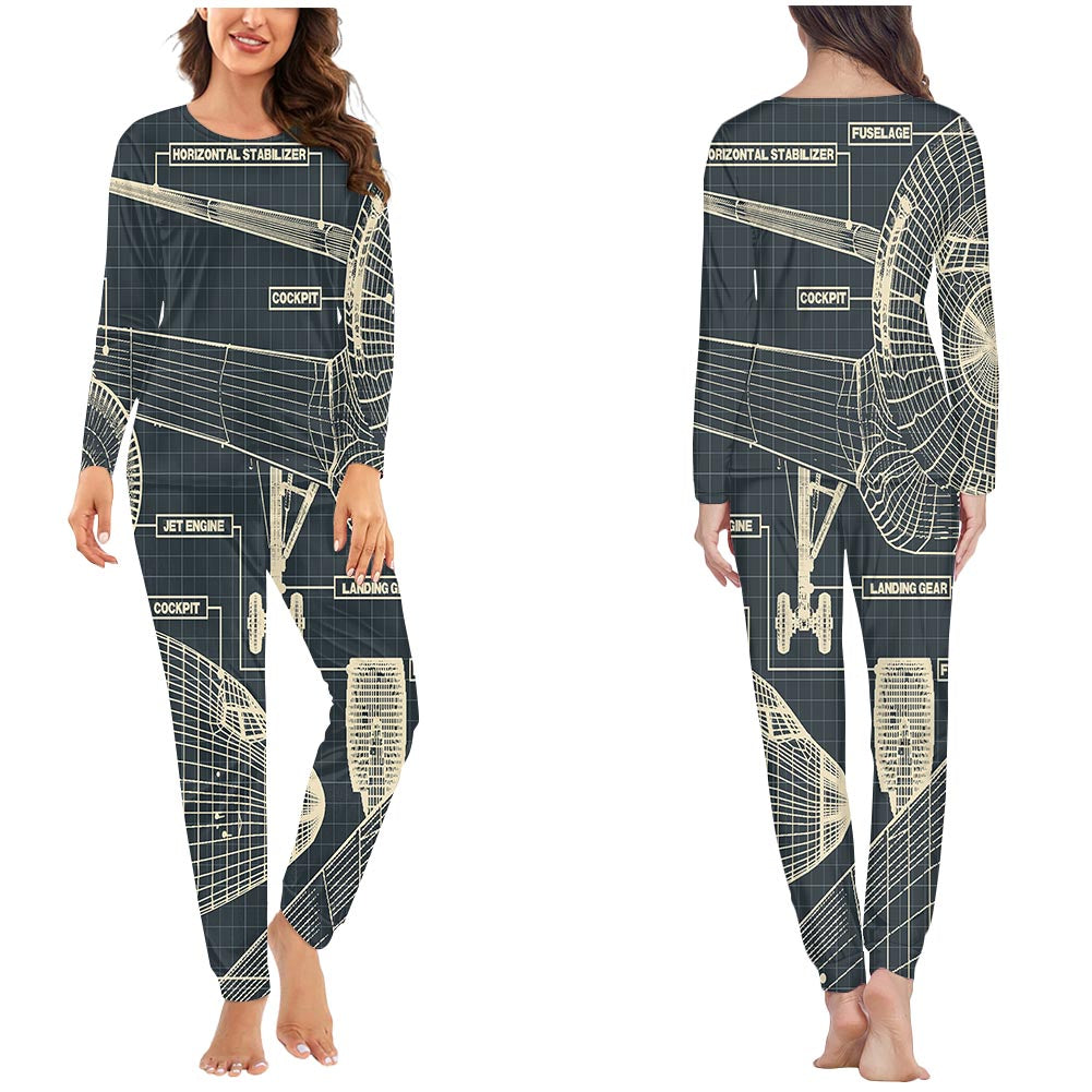 Airplanes Fuselage & Details Designed Women Pijamas