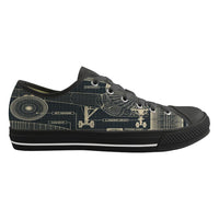 Thumbnail for Airplanes Fuselage & Details Designed Canvas Shoes (Women)