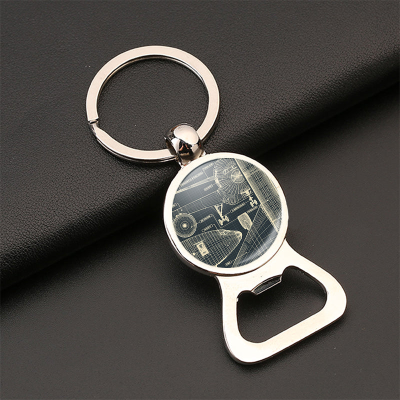 Airplanes Fuselage & Details Designed Bottle Opener Key Chains