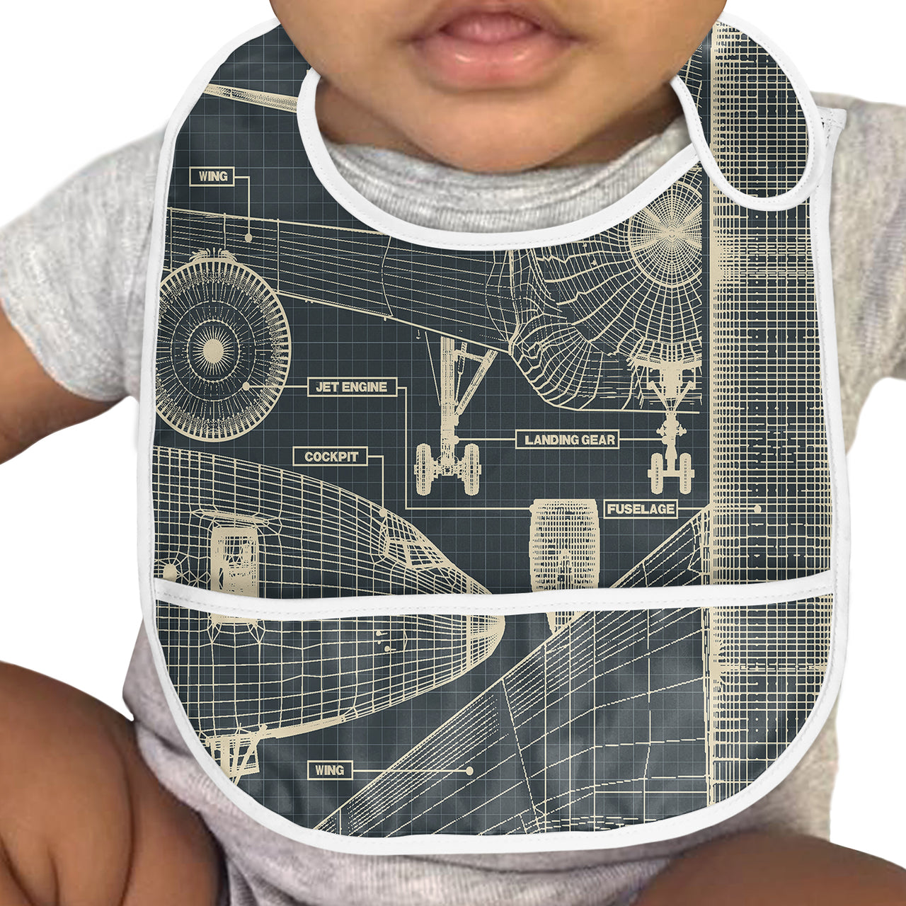 Airplanes Fuselage & Details Designed Baby Bib