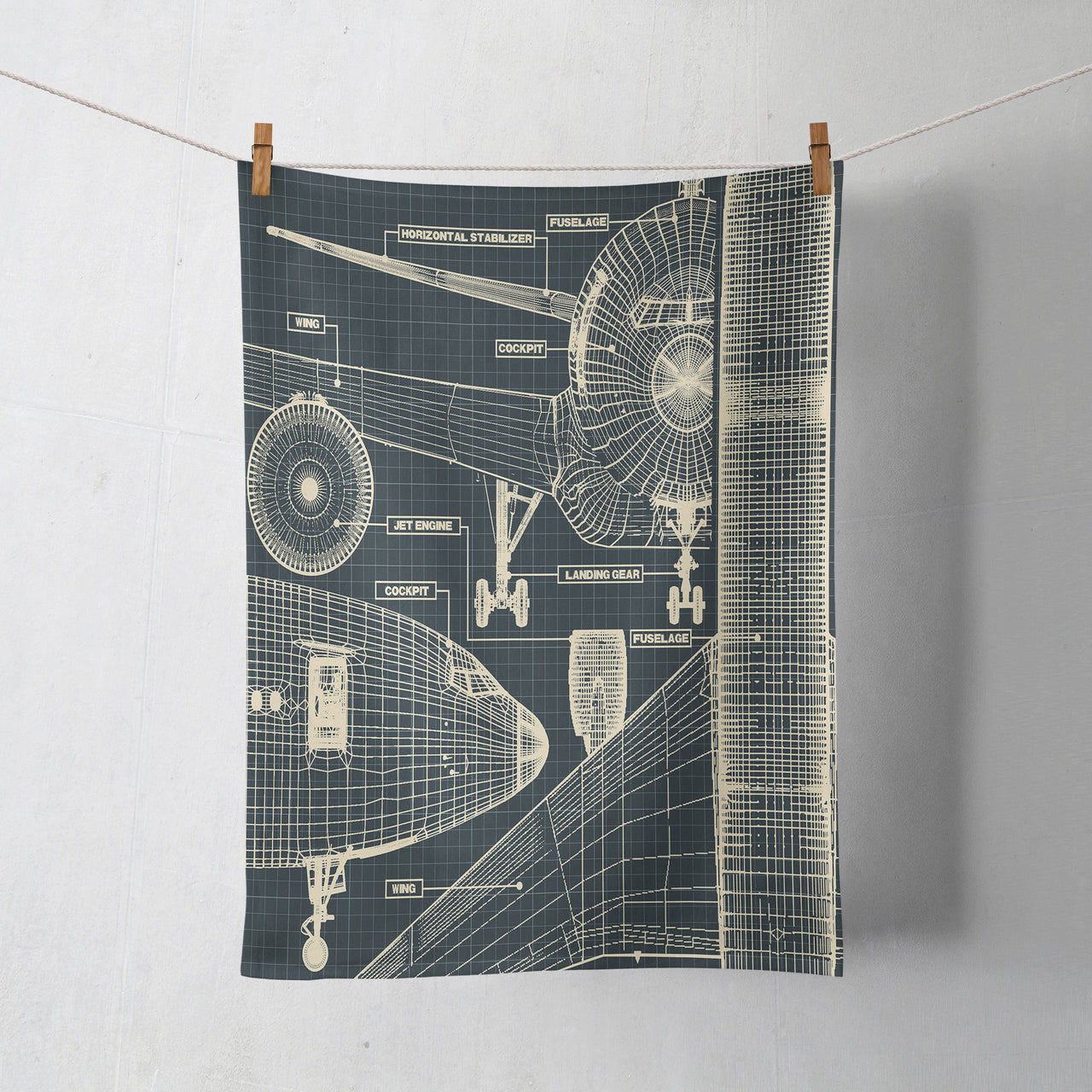 Airplanes Fuselage & Details Designed Towels