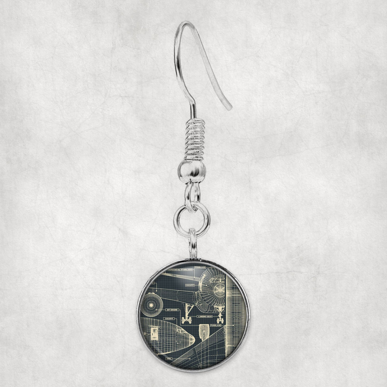 Airplanes Fuselage & Details Designed Earrings