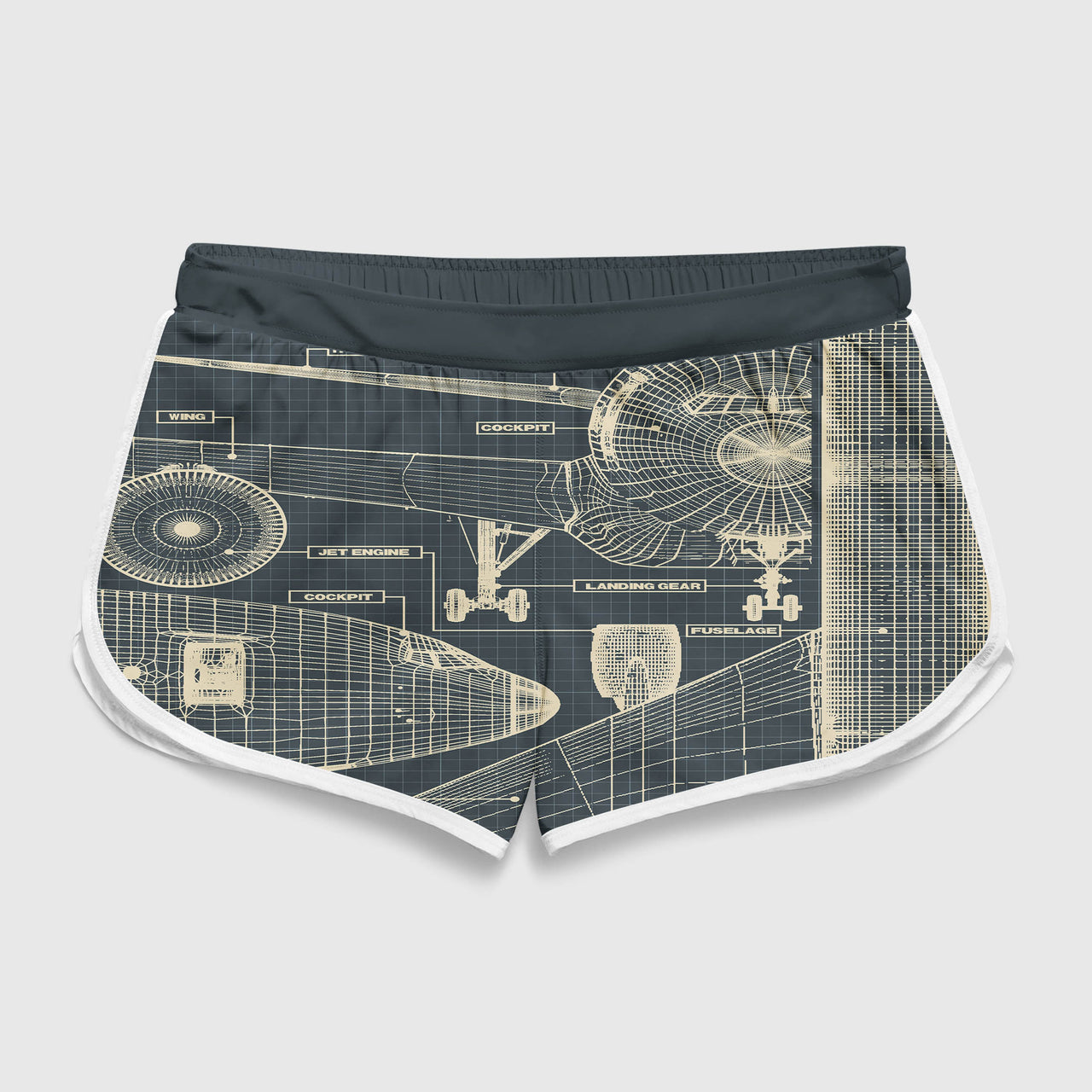 Airplanes Fuselage & Details Designed Women Beach Style Shorts