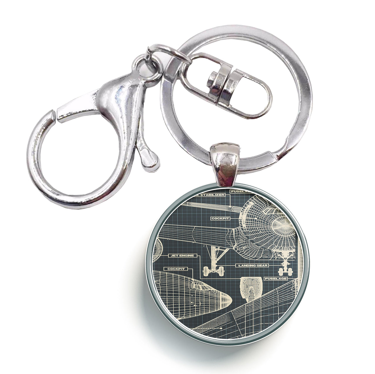 Airplanes Fuselage & Details Designed Circle Key Chains