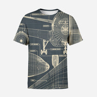 Thumbnail for Airplanes Fuselage & Details Printed 3D T-Shirts