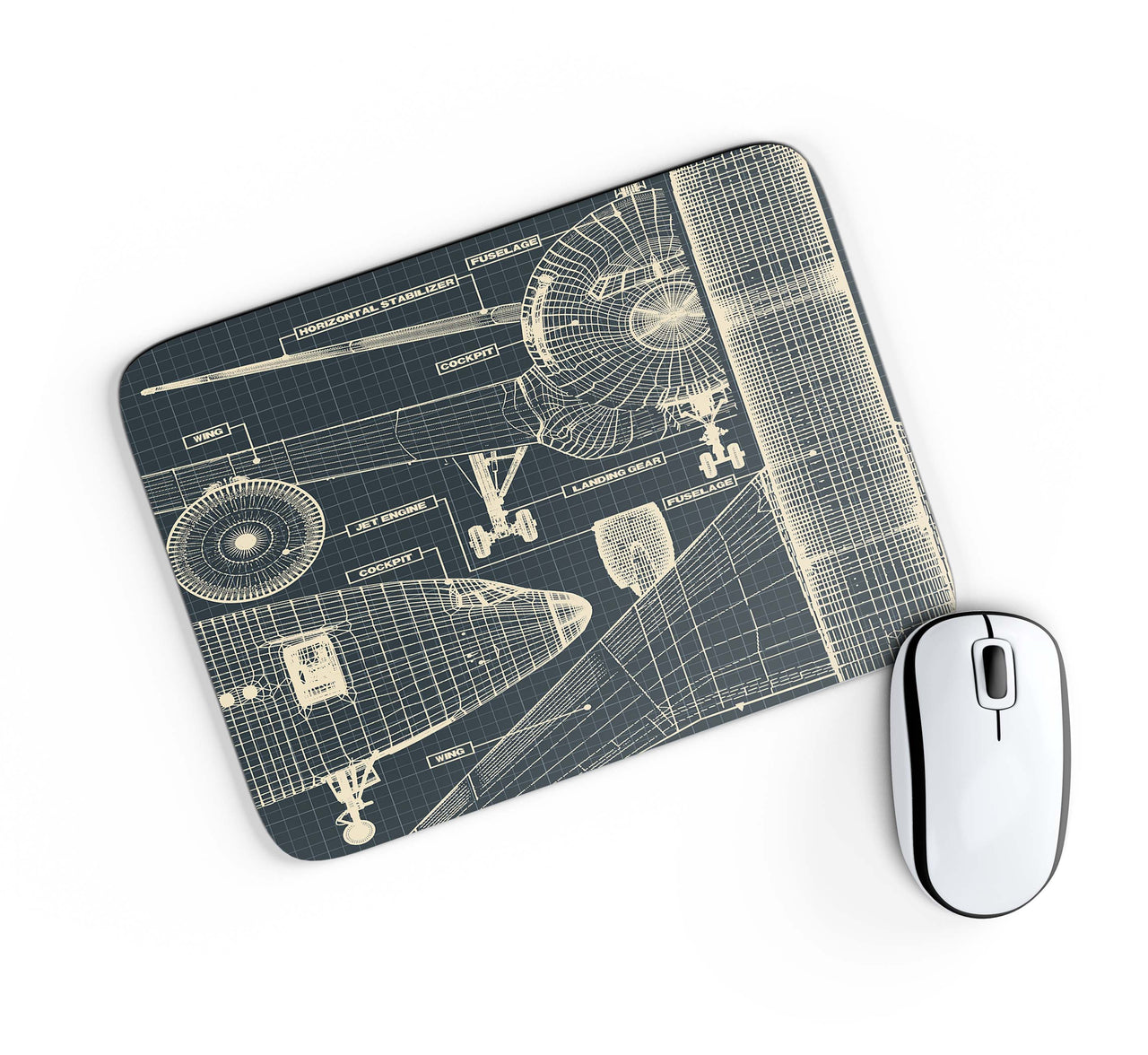 Airplanes Fuselage & Details Designed Mouse Pads