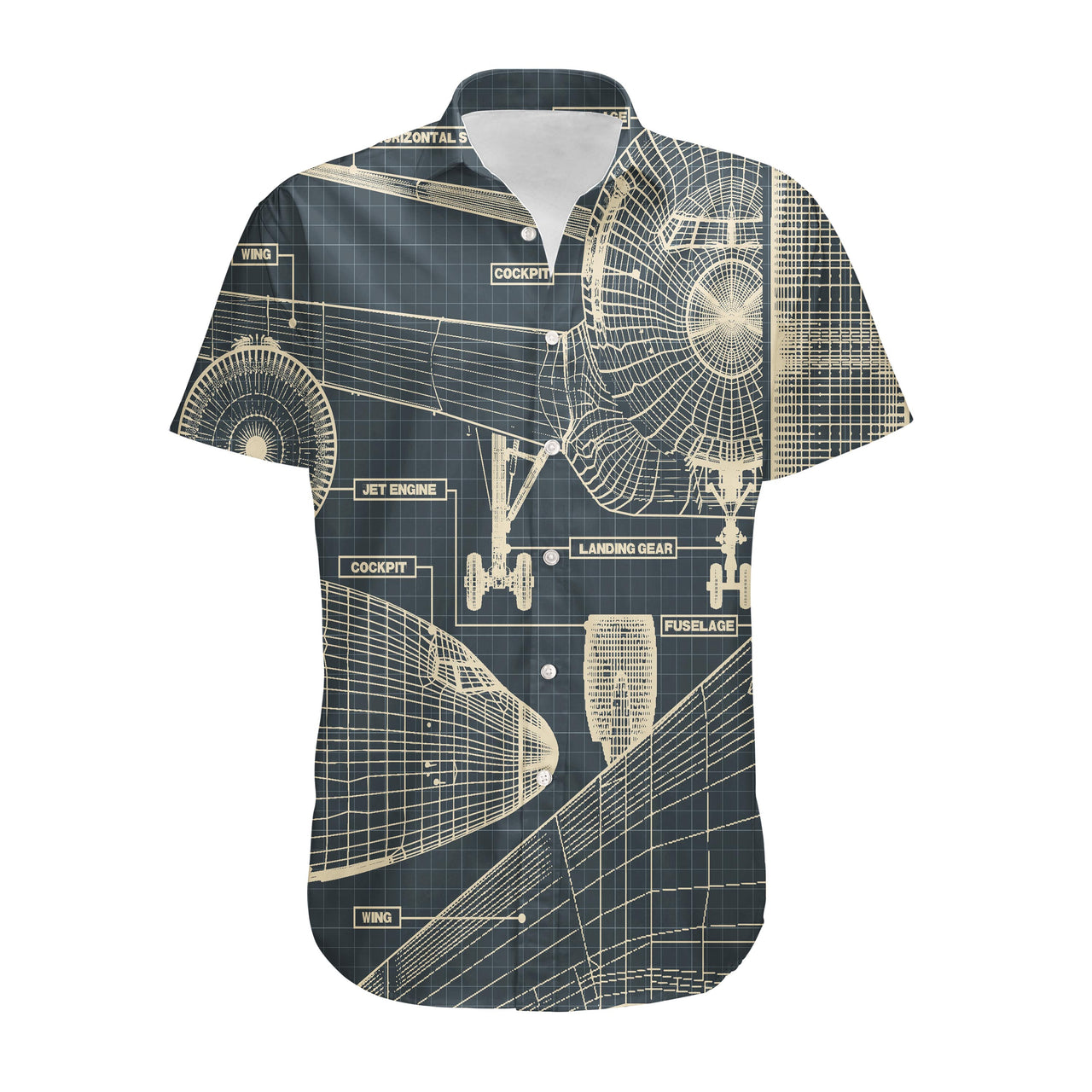 Airplanes Fuselage & Details Designed 3D Shirts