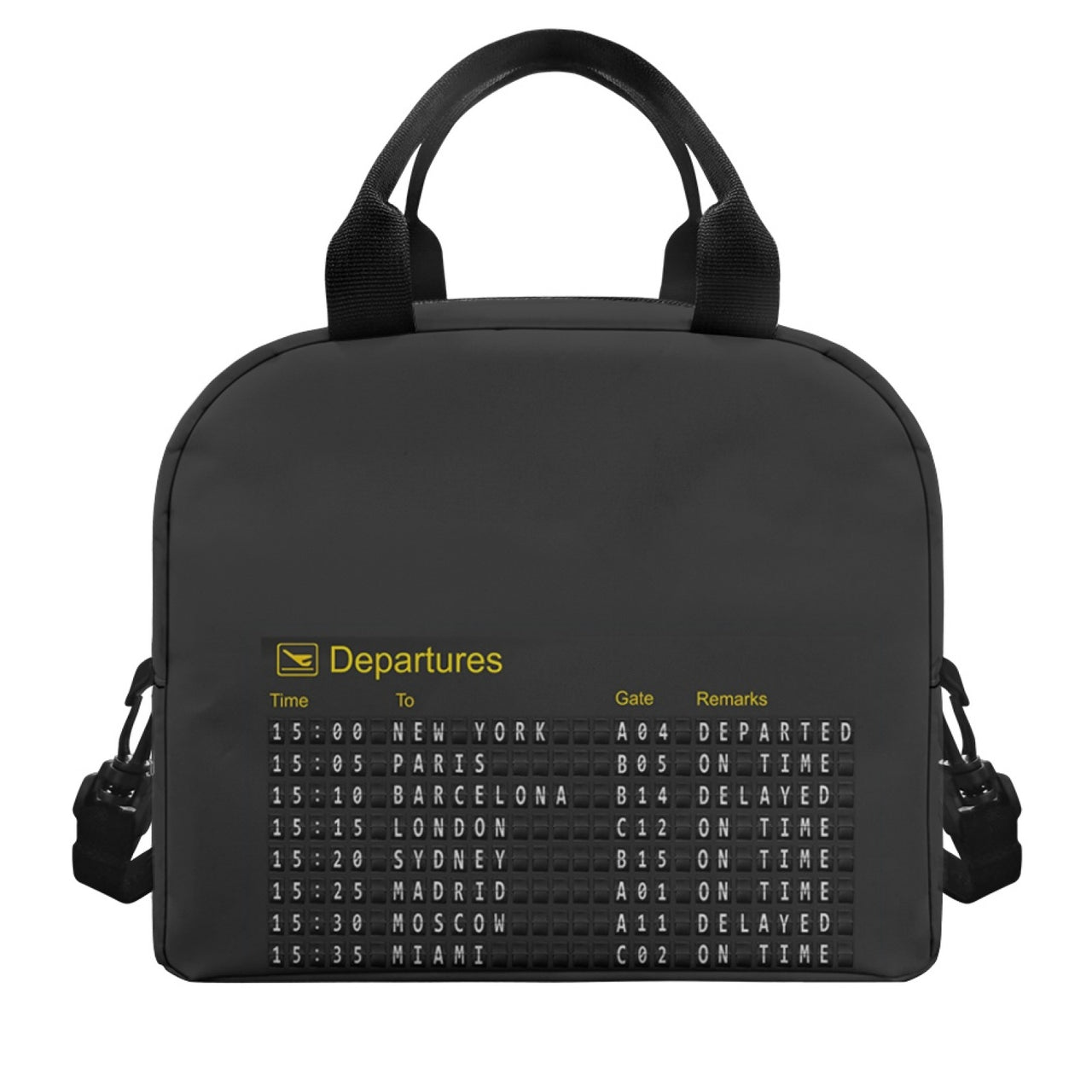 Airport Departure Sign Designed Lunch Bags