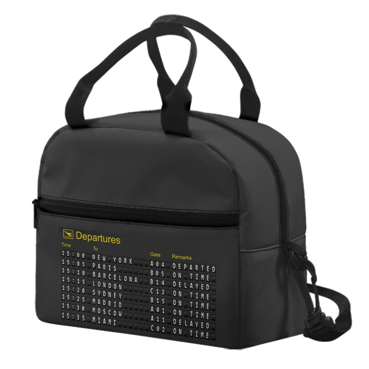 Airport Departure Sign Designed Lunch Bags