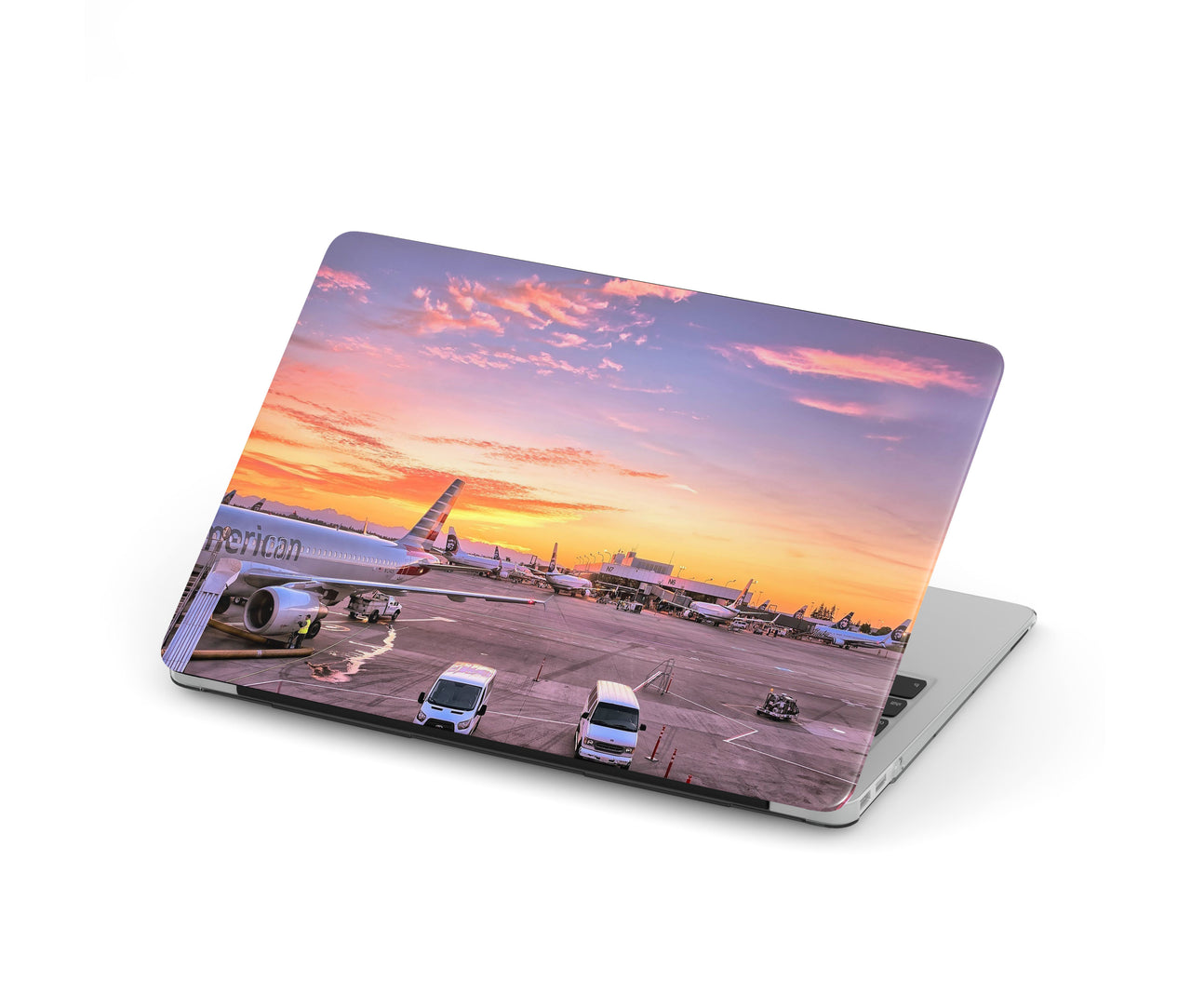 Airport Photo During Sunset Designed Macbook Cases