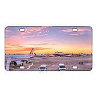 Thumbnail for Airport Photo During Sunset Designed Metal (License) Plates