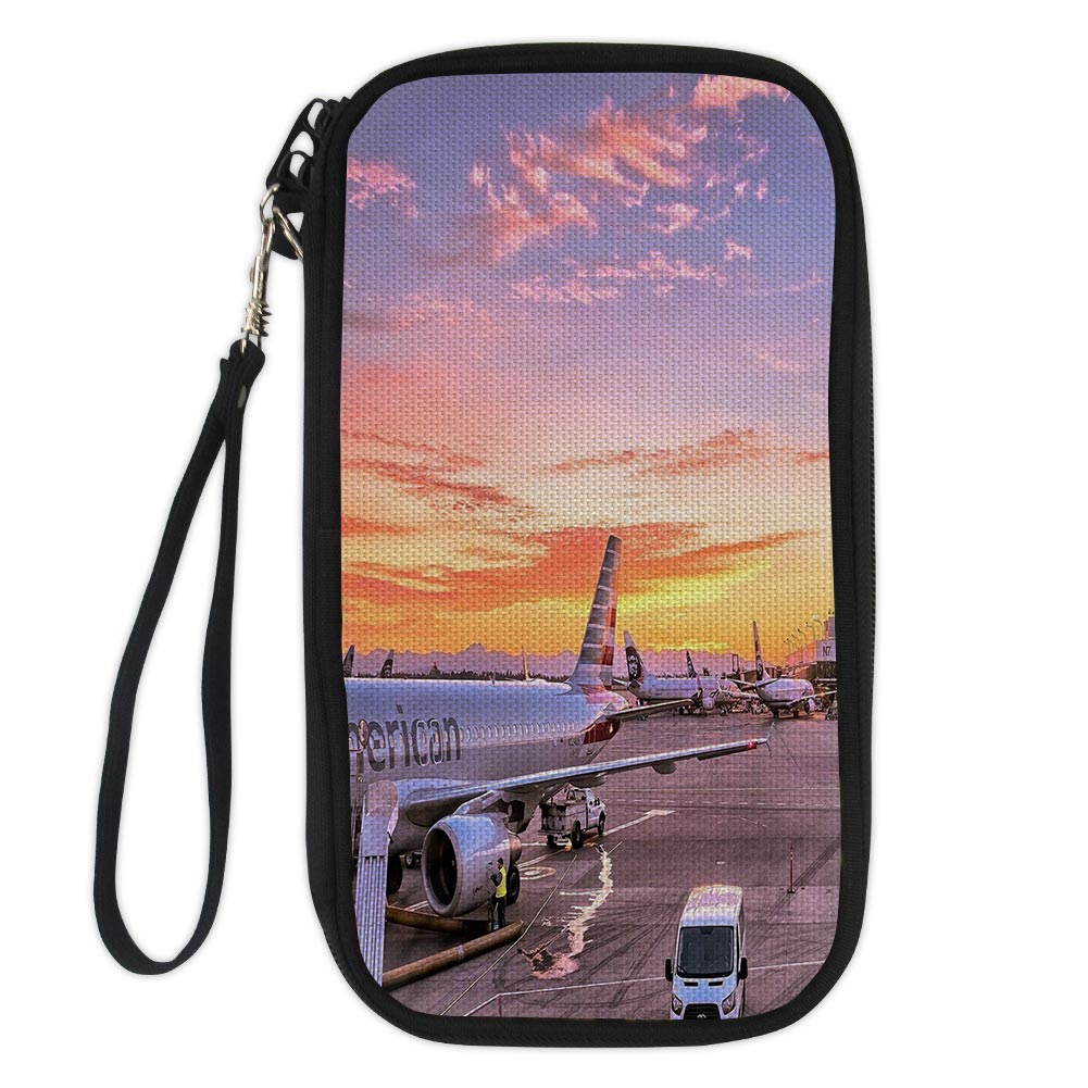 Airport Photo During Sunset Designed Travel Cases & Wallets