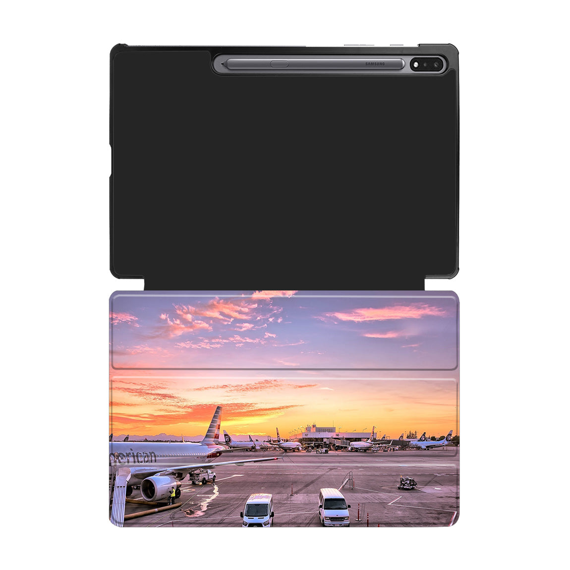 Airport Photo During Sunset Designed Samsung Tablet Cases