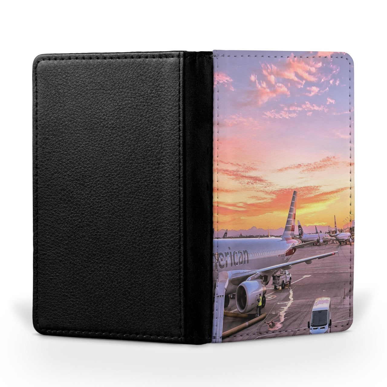 Airport Photo During Sunset Printed Passport & Travel Cases