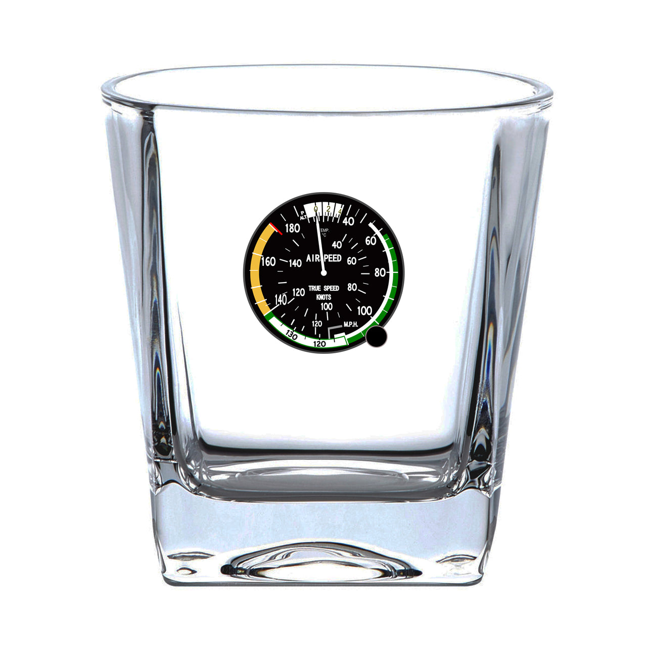 Airspeed Indicator Designed Whiskey Glass