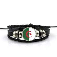 Thumbnail for Algeria Flag Designed Leather Bracelets