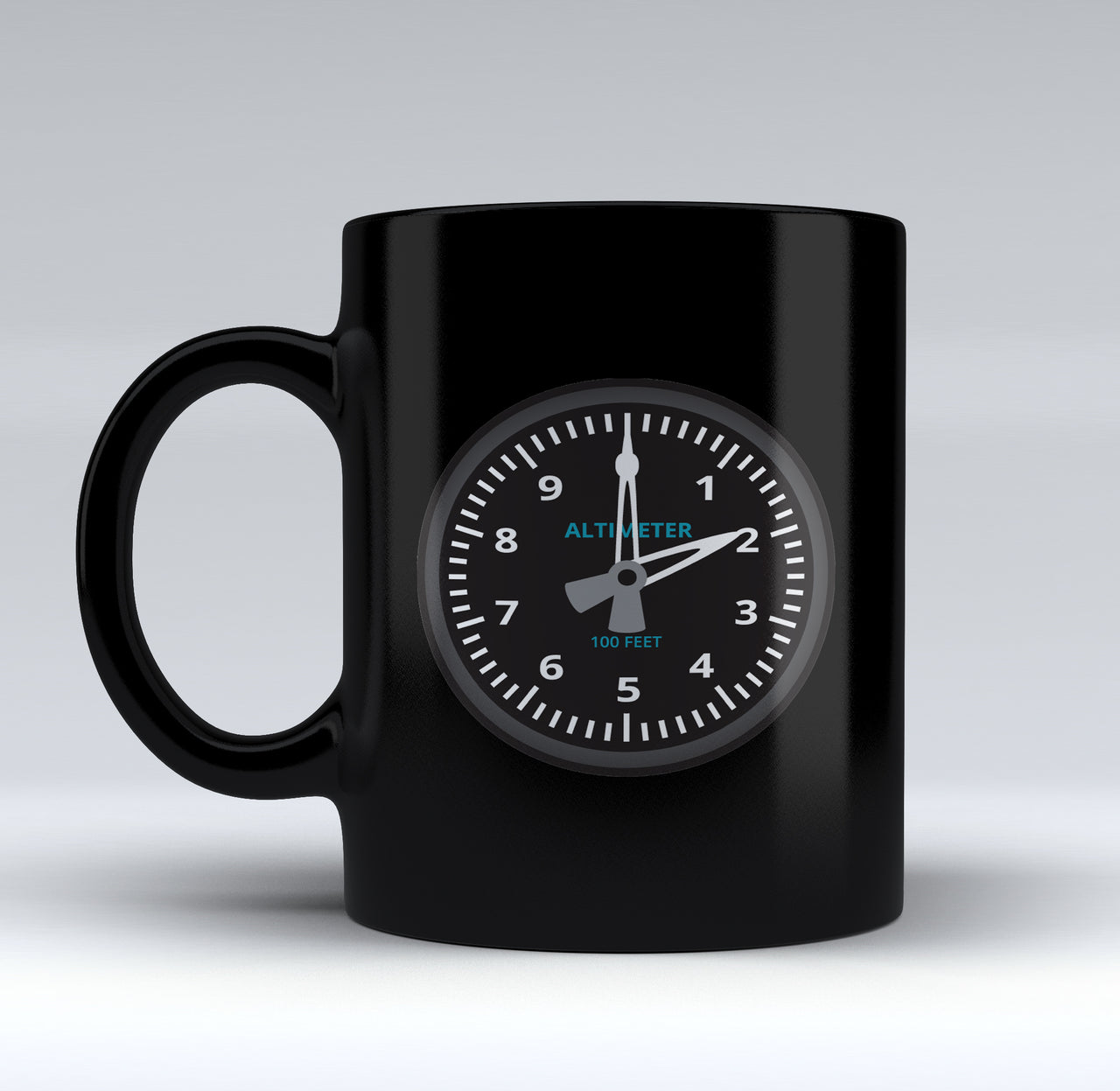 Altimeter Designed Black Mugs