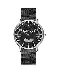 Thumbnail for Airplane Instrument Series (Altitude) Stainless Steel Strap Watches Pilot Eyes Store Silver & Black Stainless Steel Strap 