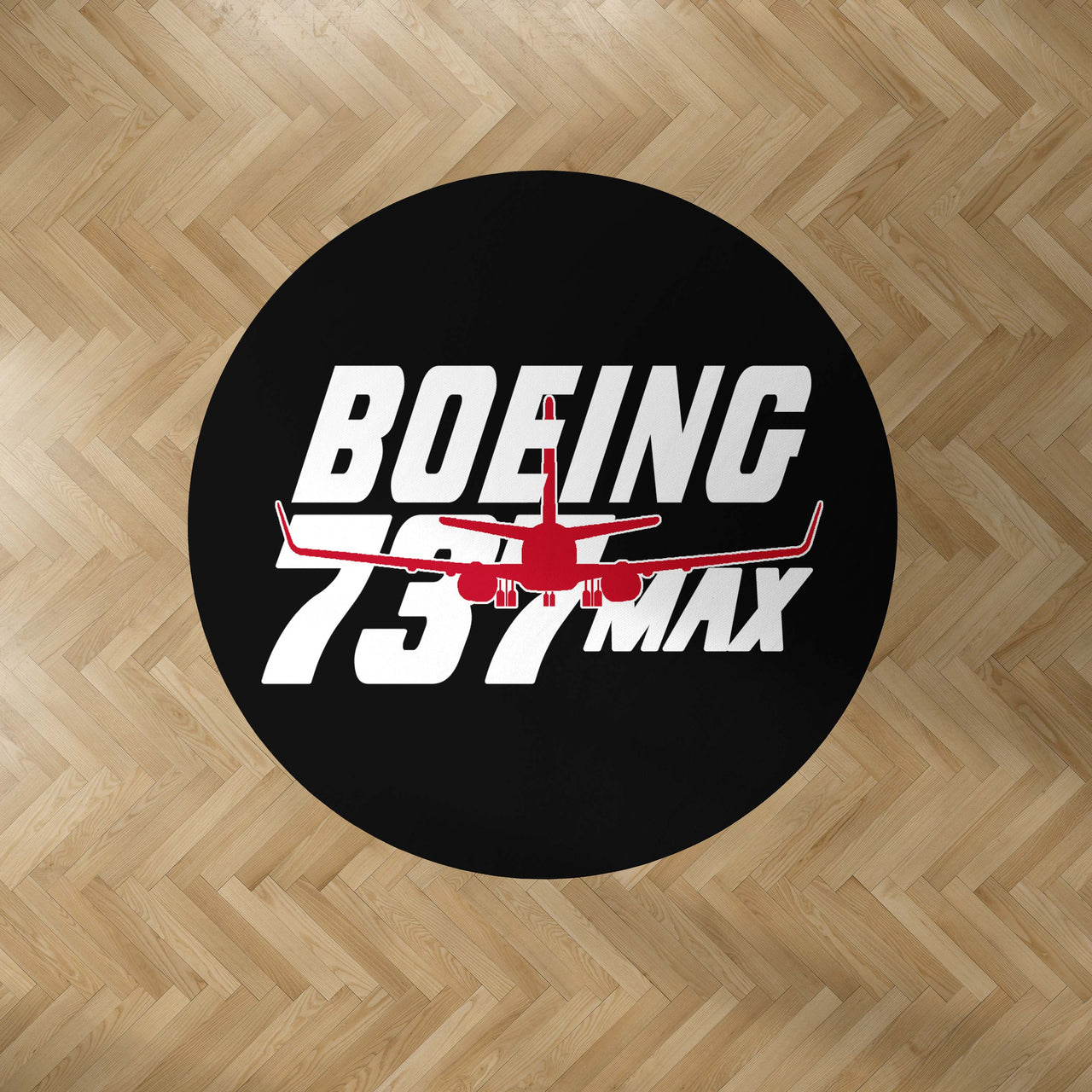 Amazing Boeing 737 Max Designed Carpet & Floor Mats (Round)