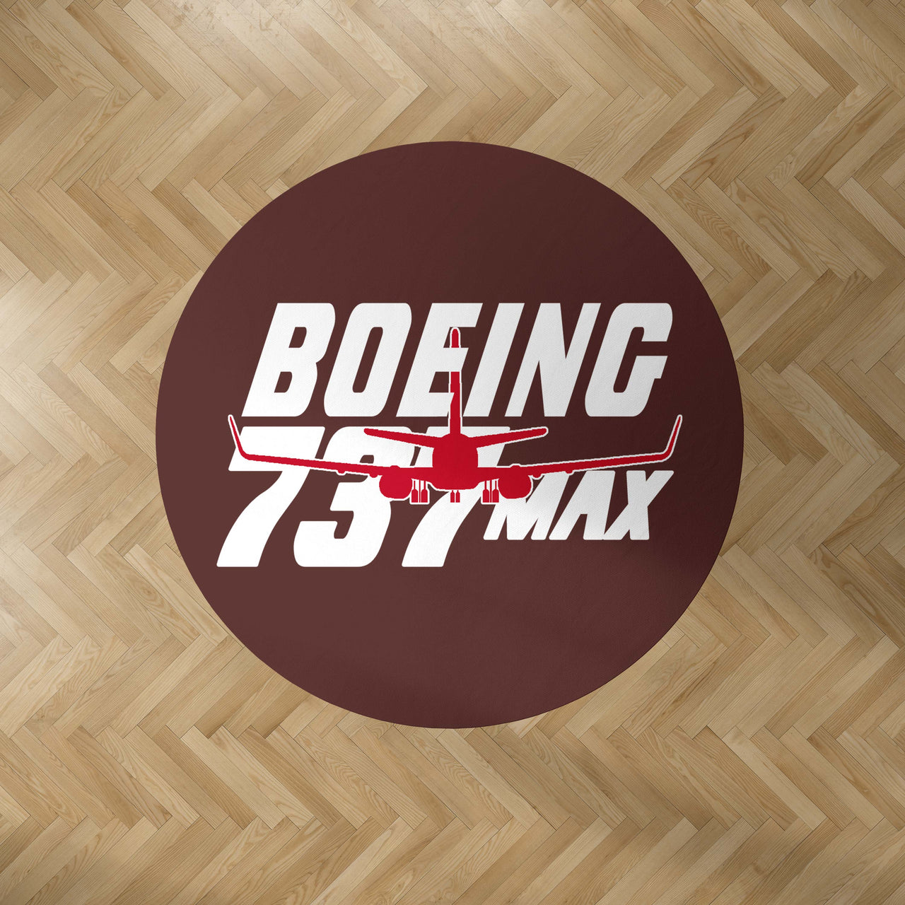 Amazing Boeing 737 Max Designed Carpet & Floor Mats (Round)