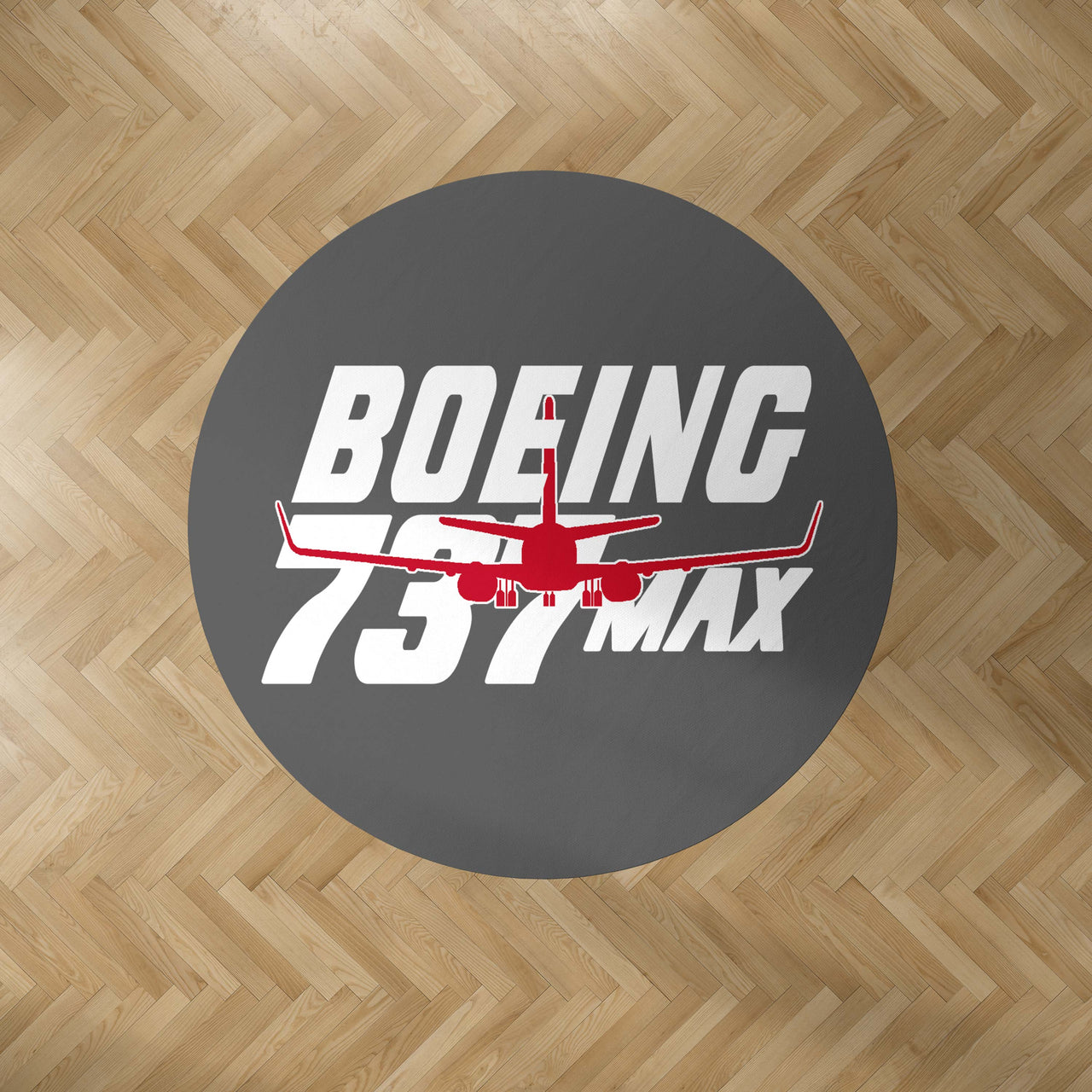 Amazing Boeing 737 Max Designed Carpet & Floor Mats (Round)