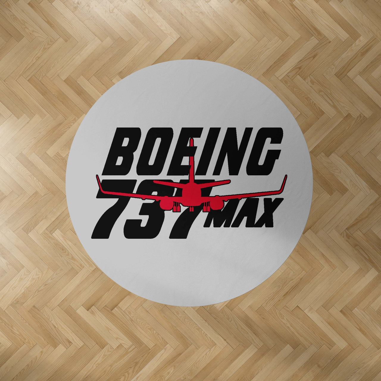 Amazing Boeing 737 Max Designed Carpet & Floor Mats (Round)