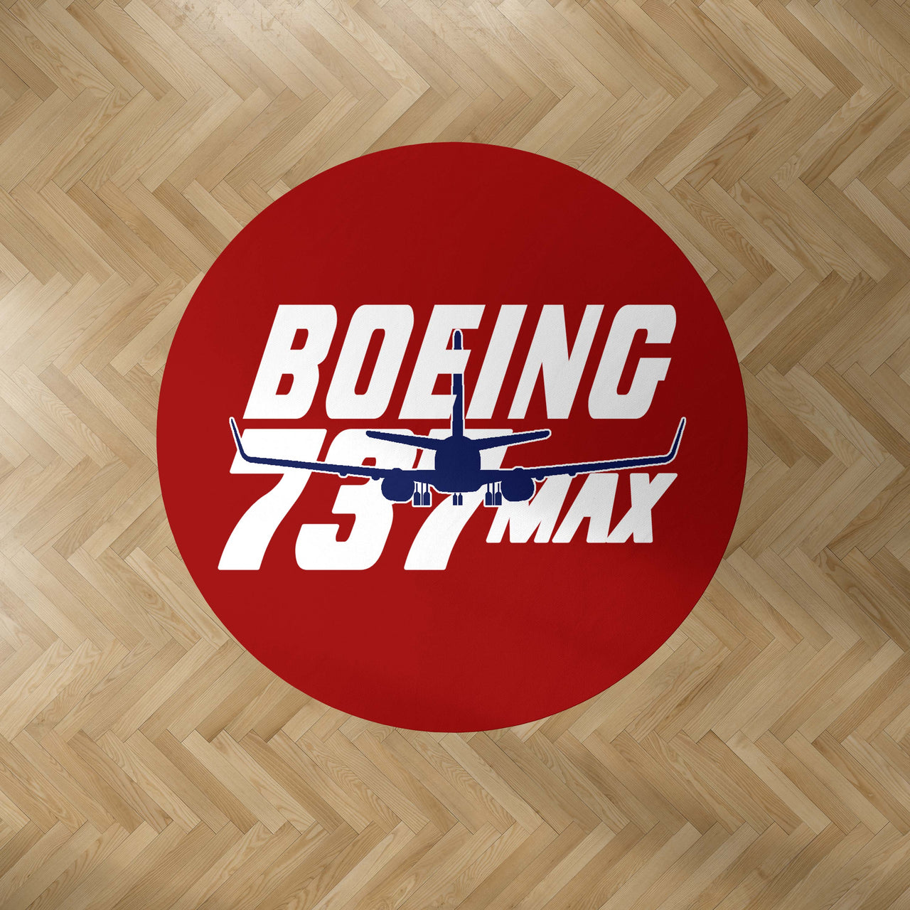 Amazing Boeing 737 Max Designed Carpet & Floor Mats (Round)