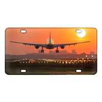 Thumbnail for Amazing Airbus A330 Landing at Sunset Designed Metal (License) Plates