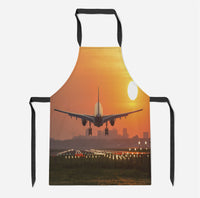 Thumbnail for Amazing Airbus A330 Landing at Sunset Designed Kitchen Aprons
