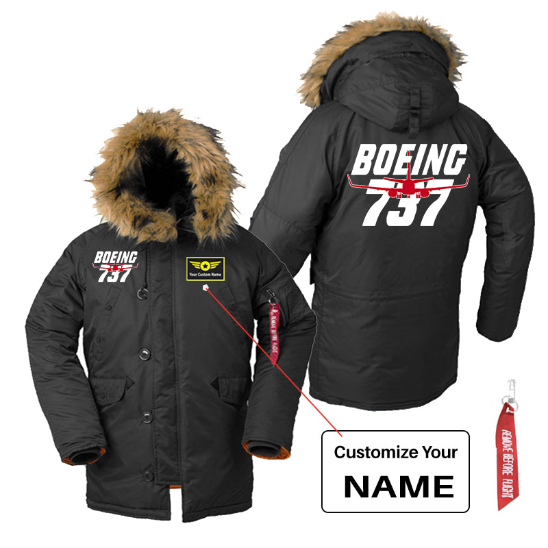 Amazing Boeing 737 Designed Parka Bomber Jackets