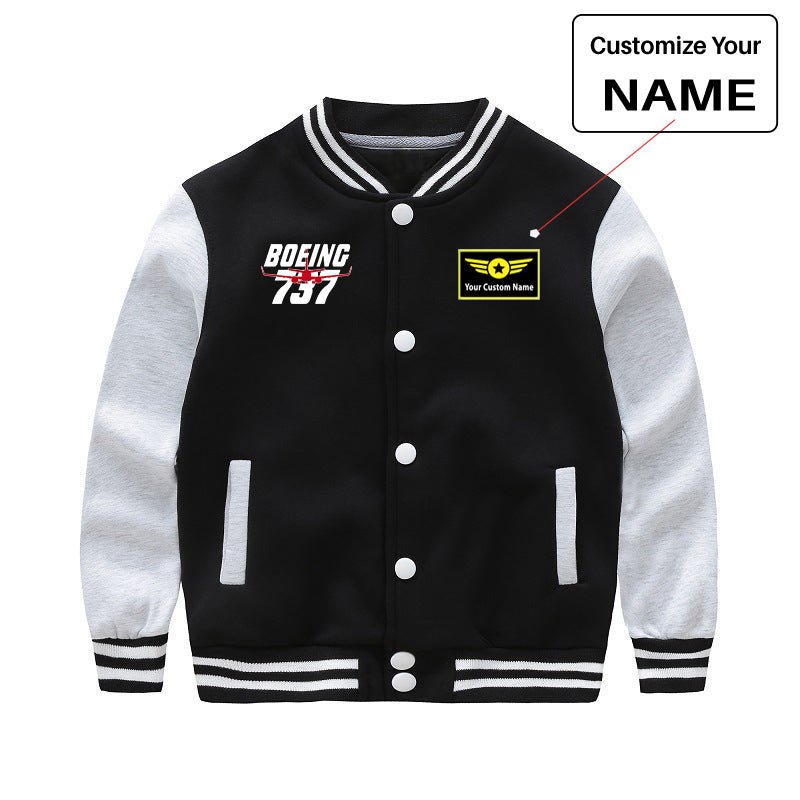 Amazing Boeing 737 Designed "CHILDREN" Baseball Jackets