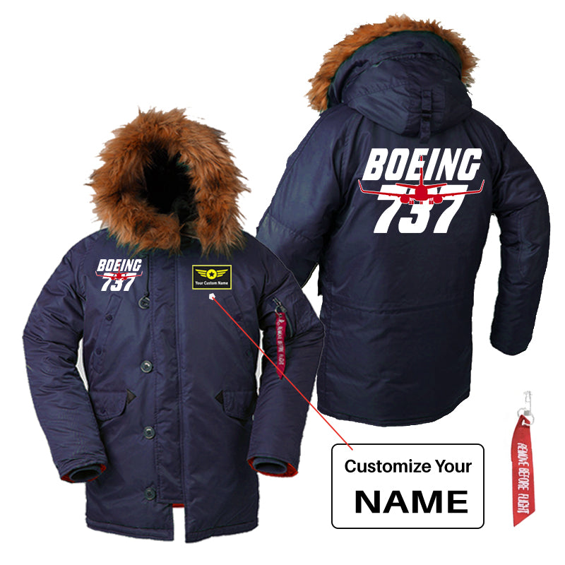 Amazing Boeing 737 Designed Parka Bomber Jackets