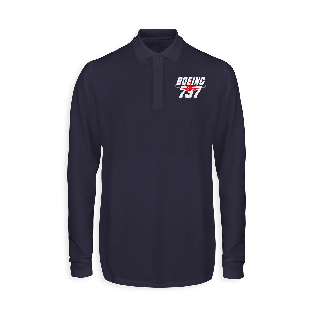 Amazing Boeing 737 Designed Long Sleeve Polo T-Shirts