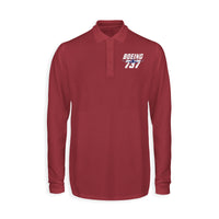 Thumbnail for Amazing Boeing 737 Designed Long Sleeve Polo T-Shirts