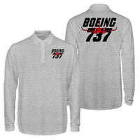 Thumbnail for Amazing Boeing 737 Designed Long Sleeve Polo T-Shirts (Double-Side)