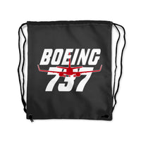 Thumbnail for Amazing Boeing 737 Designed Drawstring Bags