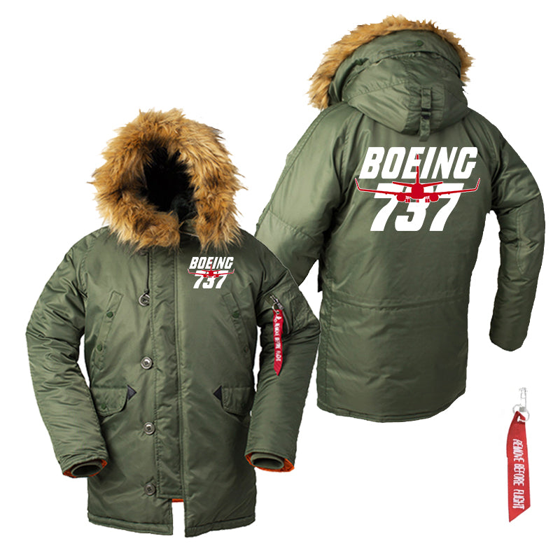 Amazing Boeing 737 Designed Parka Bomber Jackets