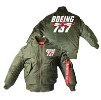 Thumbnail for Amazing Boeing 737 Designed Children Bomber Jackets