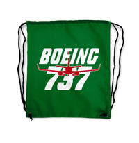 Thumbnail for Amazing Boeing 737 Designed Drawstring Bags