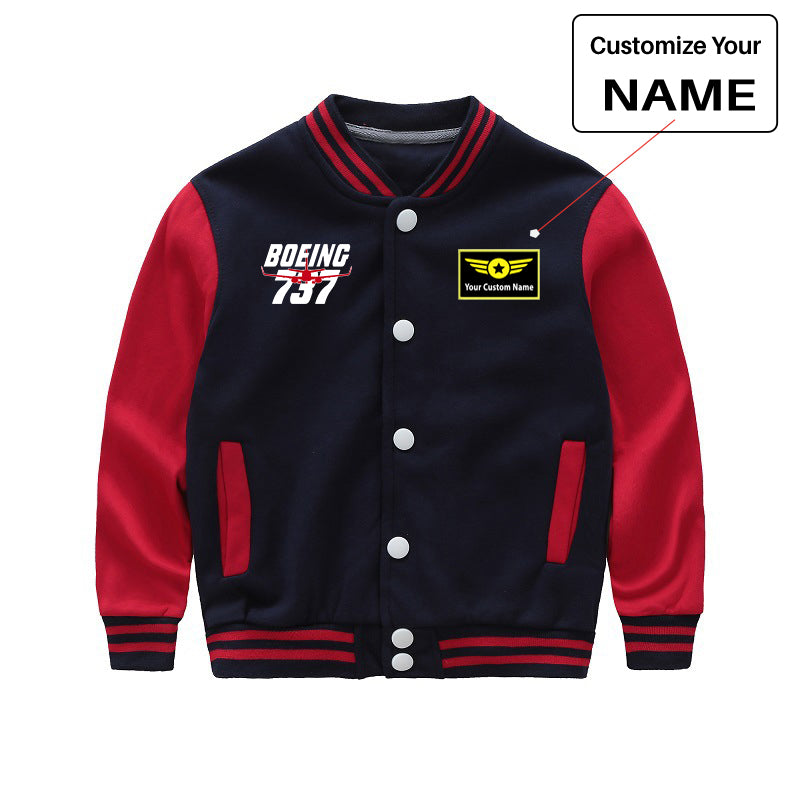 Amazing Boeing 737 Designed "CHILDREN" Baseball Jackets