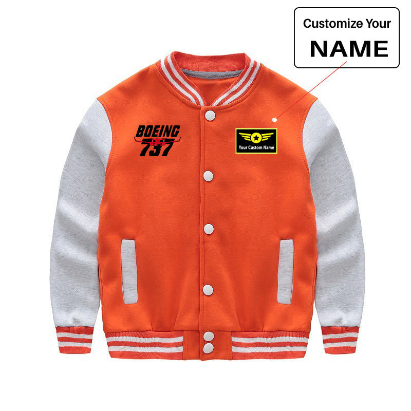 Amazing Boeing 737 Designed "CHILDREN" Baseball Jackets