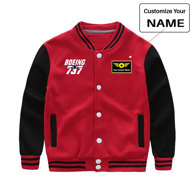 Amazing Boeing 737 Designed "CHILDREN" Baseball Jackets