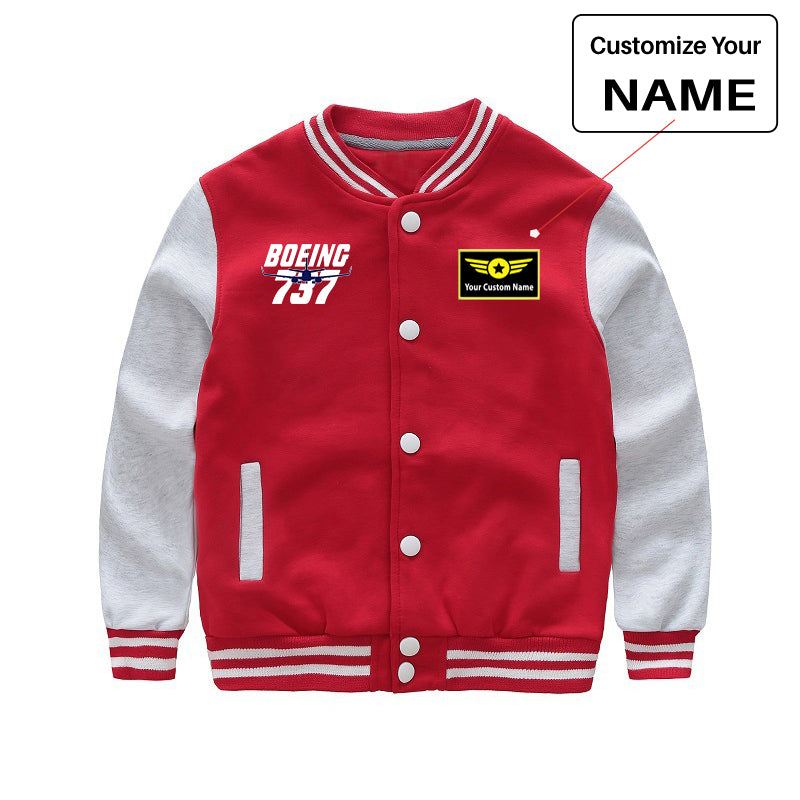 Amazing Boeing 737 Designed "CHILDREN" Baseball Jackets