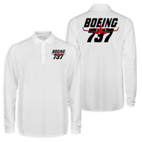 Thumbnail for Amazing Boeing 737 Designed Long Sleeve Polo T-Shirts (Double-Side)